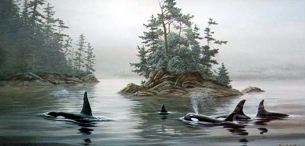 (image for) Handmade oil painting Copy paintings of famous artists Fred Buchwitz's Orca Bay